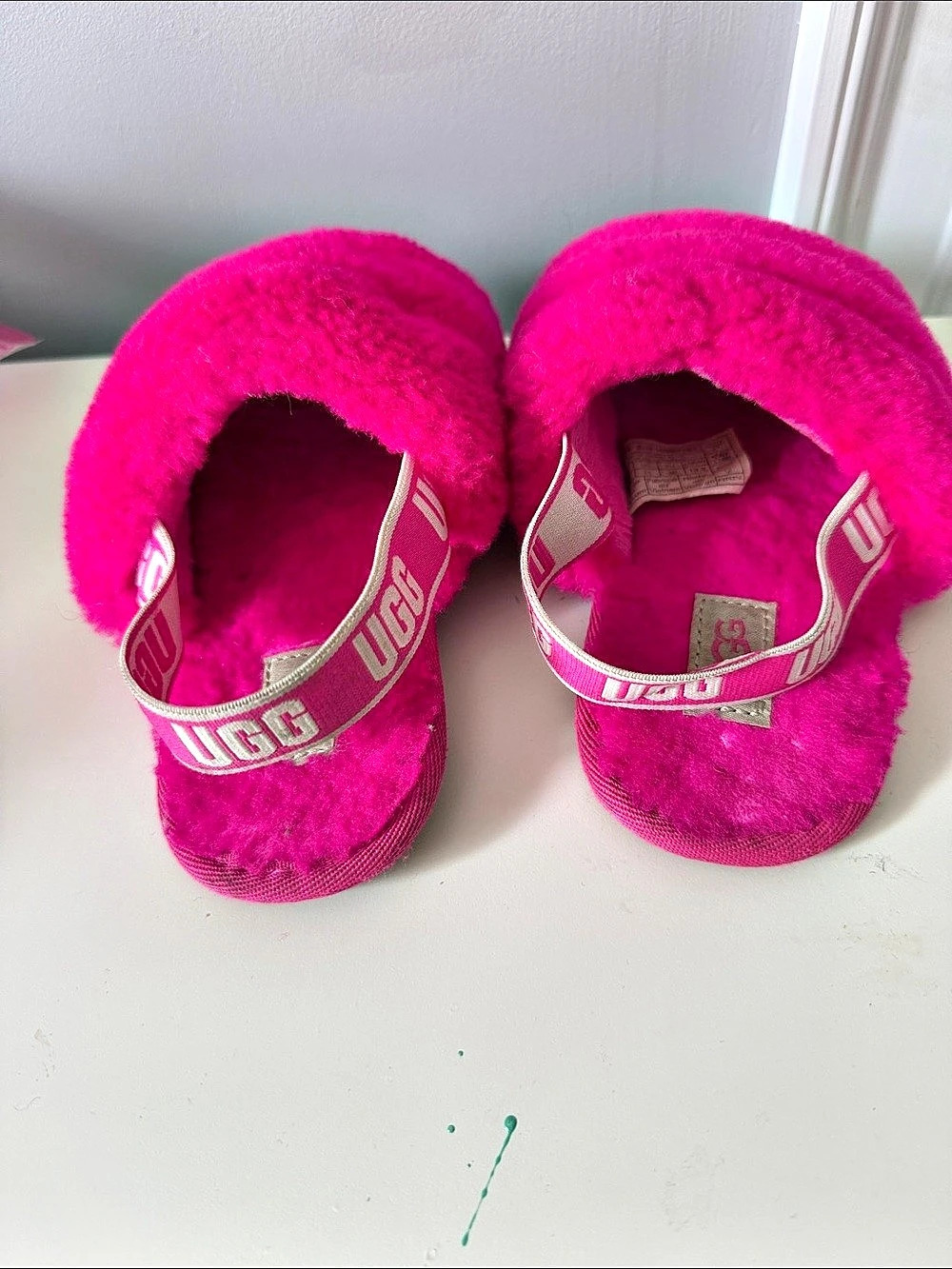 UGG Fuzzy Slippers in Pink